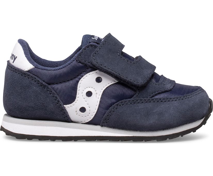 Gyerek Saucony Baby Jazz Hook & Loop Tornacipő Sötétkék Fehér | HU 927BEX